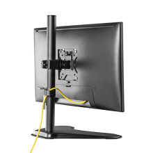 Properav Swing Arm Full Motion Desk Top Monitor Mount with Free Standing Base for 13''-32''