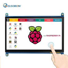ELECROW For Raspberry Pi, 7 Inch Raspberry Pi Touchscreen Monitor 1024X600 HDMI IPS Display Screen Compatible with Raspberry Pi 4, Raspberry Pi 3,