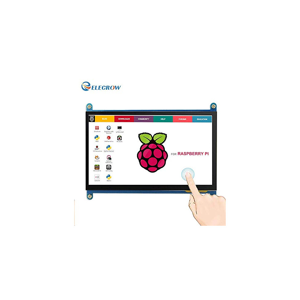 Elecrow For Raspberry Pi, 7 Inch Raspberry Pi Touchscreen Monitor 1024X600 Hdmi Ips Display Screen Compatible With Raspberry Pi 4, Raspberry Pi 3, 90473005