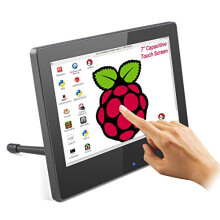 ELECROW Raspberry Pi Screen with Touch, Portable 7-inch HDMI Portable Touch Screen Monitor with Built-In Speakers Compatible Raspberry Pi 4 3B+