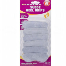 6 Suede Heel Grips Value Comfort Blister Anti-Slip Walking One Size