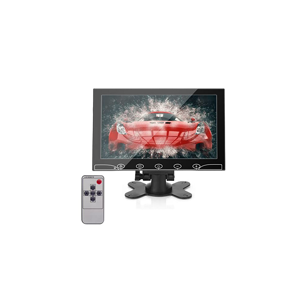 Cctv Monitor 10.1 Inch, Mini Monitor 1024X600, 60Hz, 5Ms Built-In Speakers, Small Monitor W/Vga/Av/Hdmi/Bnc/Usb Input,Raspberry Pi Monitor W/Remote 90475177