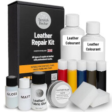 Scratch Doctor Complete Leather Repair Kit Patch, Fill, Repair & Recolour Scratches, Tears, Holes in Leather Furniture, Sofas, Car Seats (Beige)