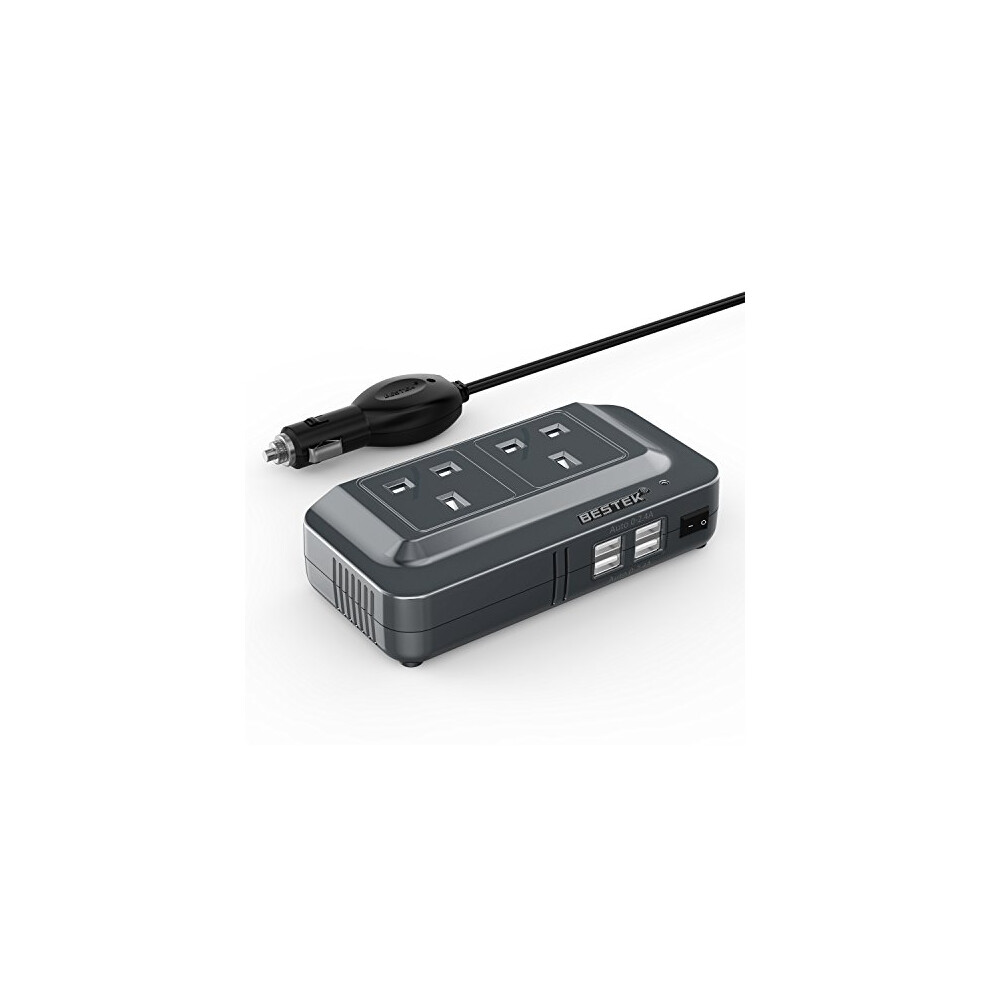 Bestek 200W Power Inverter Dc 12V To Ac 230V 240V Car Voltage Converter Transformer With 3-Pin Sockets & 4-Usb Ports 90476839