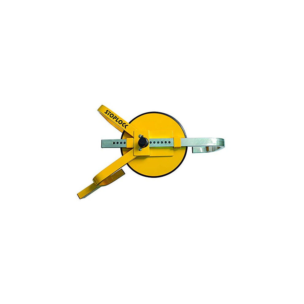 Stoplock Wheel Clamp Hg 400-00 - Anti-Theft Lock Device For Small-Wheeled Cars Caravans Trailers With 13" To 15" Wheels Yellow 90477126