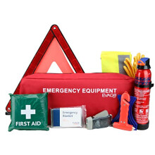 EVAQ8 Advanced Car Safety Kit with Extinguisher and Torch UK Standard Parts