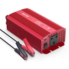 BESTEK 1000W Power Inverter DC 12V to AC Outlet 230V 240V Voltage Converter with Car Crocodile Clip for Battery