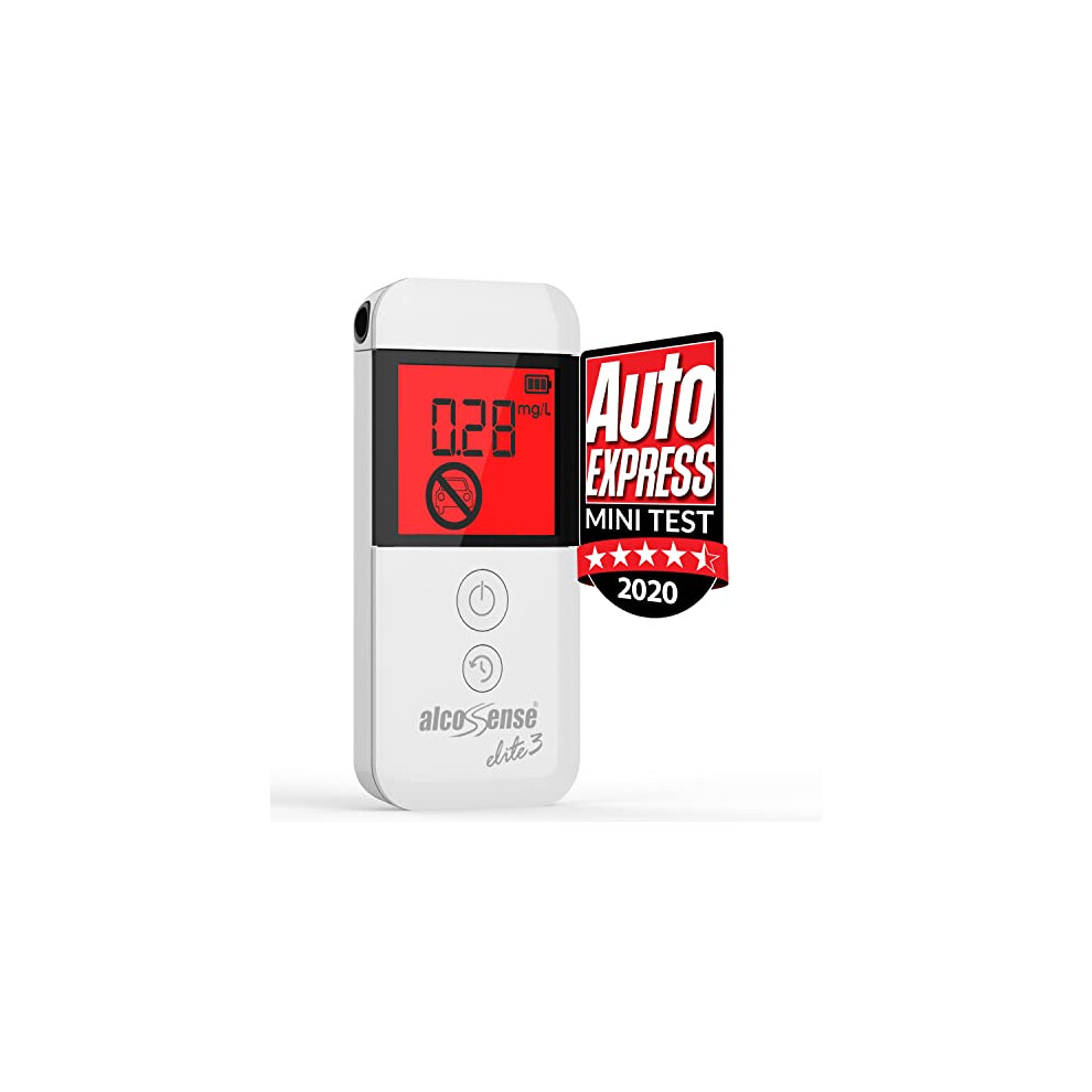 Alcosense Elite 3 Breathalyser | Auto Express Breathalyzer Mini Test Winner | Works With All Uk, Scottish And Irish Alcohol Limits | Ideal For Home 90478741