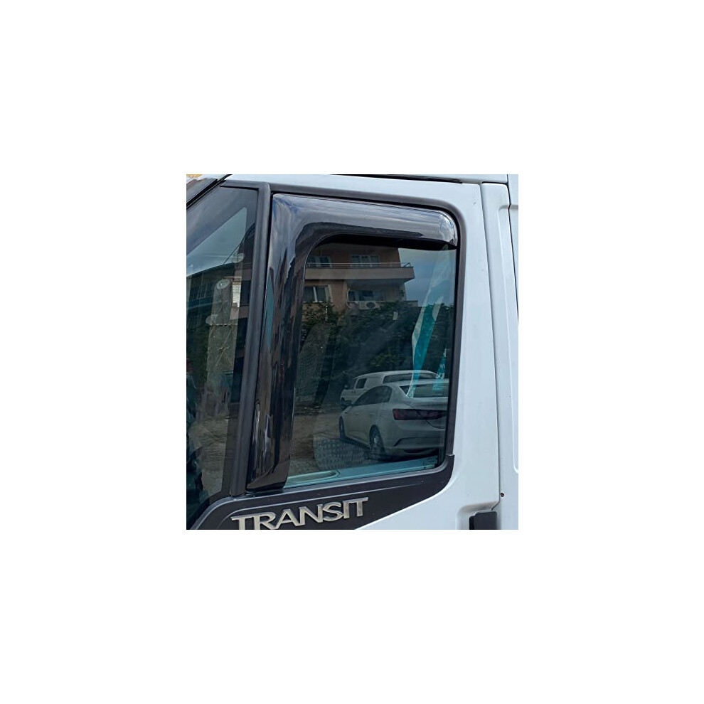 2X For Transit Mk6 Mk7 L Shape Wind Rain Sun Smoked Guard Deflectors 00-13 90478130