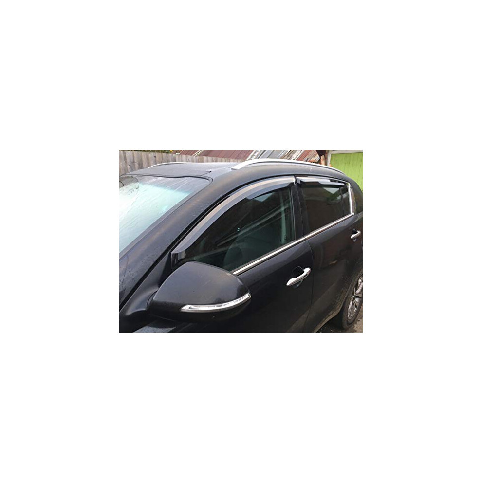 Auto Clover Wind Deflectors Set For Kia Sportage 2010-2015 (4 Pieces) 90483981