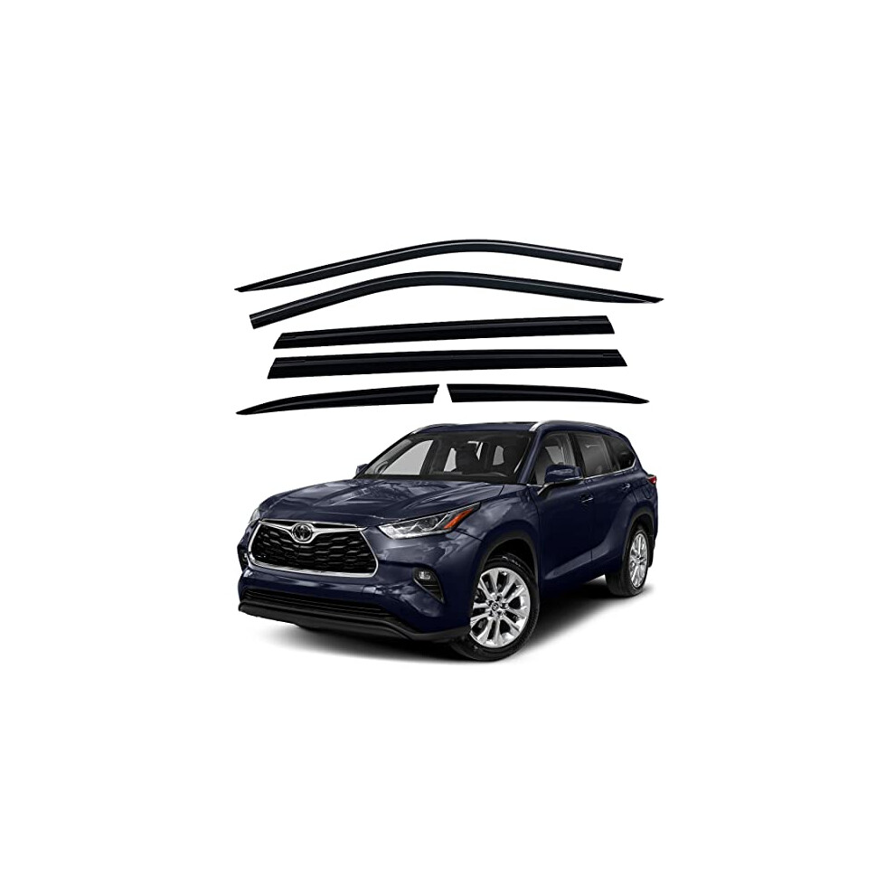 Auto Clover Wind Deflectors Set For Toyota Highlander 2021+ (6 Pieces) 90485602