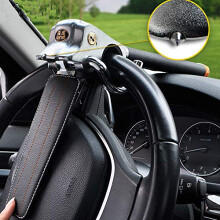 Car lock, car steering wheel lock, collapsible car steering wheel anti-theft airbag lock, car anti-theft locking device steering wheel lock and heavy