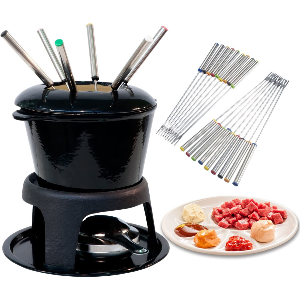 12pcs?Stainless Steel Fondue Forks with Heat Resistant Handle for Cheese Chocolate Fondue Roasting Marshmallows Meat