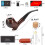 (FT-05440 engraved) Man Smoking Pipe Set Pipe Pouch & Gift Box Activated Carbon Filter Element 1