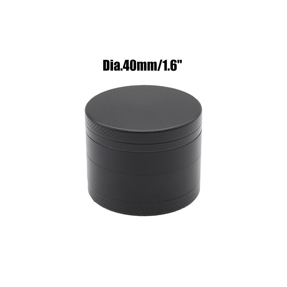 Aihontai (Black) 40Mm Zinc Alloy Smoke Grinder 4 Layer Tobacco Grinder Herb Grinder Kitchen