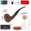 (FT-05382 set) Man Smoking Pipe Set Pipe Pouch & Gift Box Activated Carbon Filter Element 1