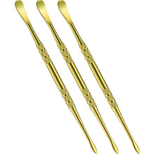 (Gold) 3 Packs Carving Tool Stainless Steel Rainbow Black Silver and Gold 12cm