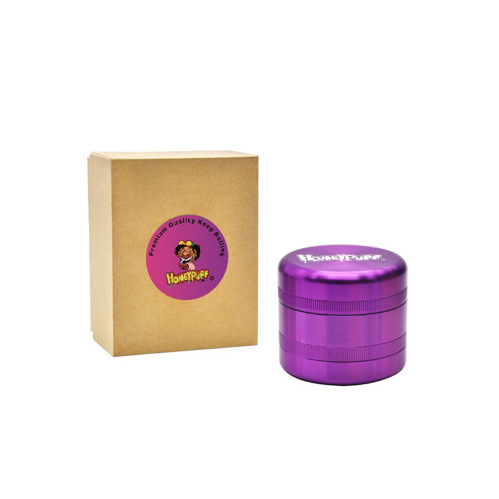 Aihontai (Purple) Grinder 63 Mm Diamond Teeth Herb Tobacco Grinder Handle Miller Spice Crusher Purple
