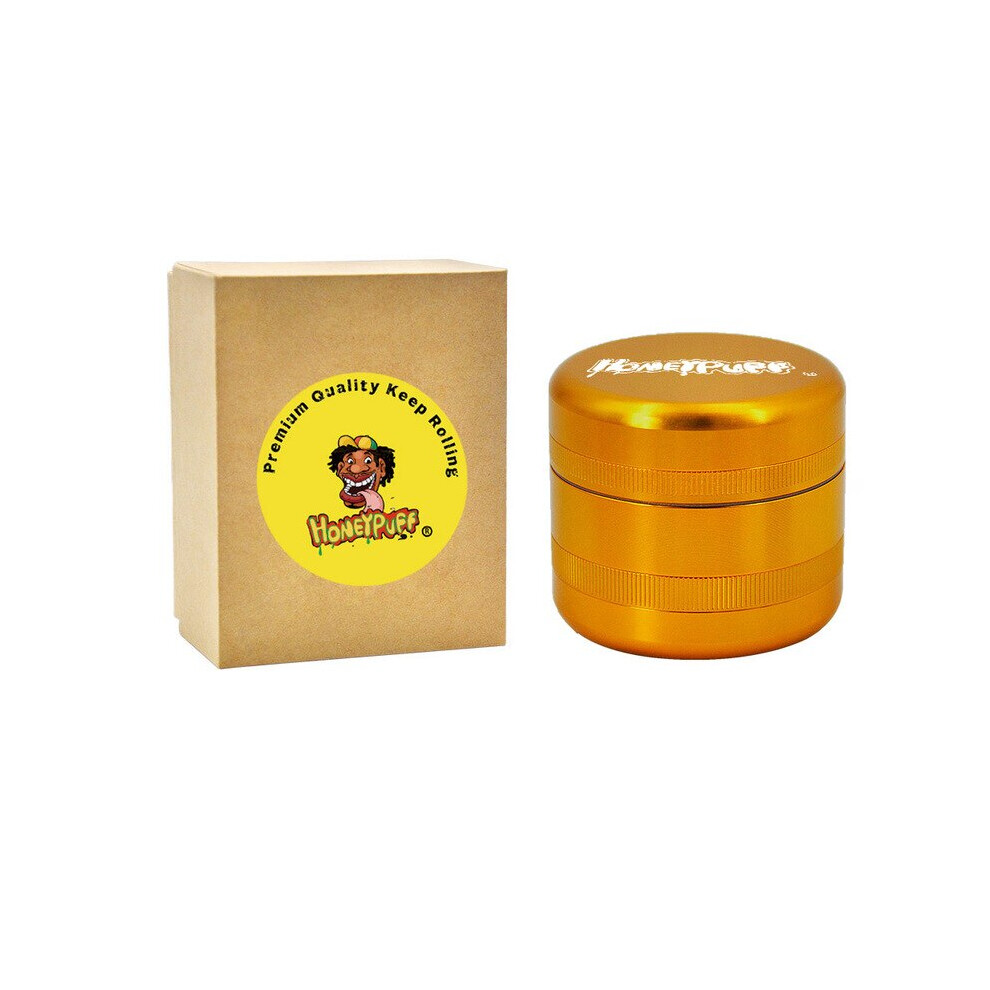 Aihontai (Gold) Grinder 63 Mm Diamond Teeth Herb Tobacco Grinder Handle Miller Spice Crusher Gold