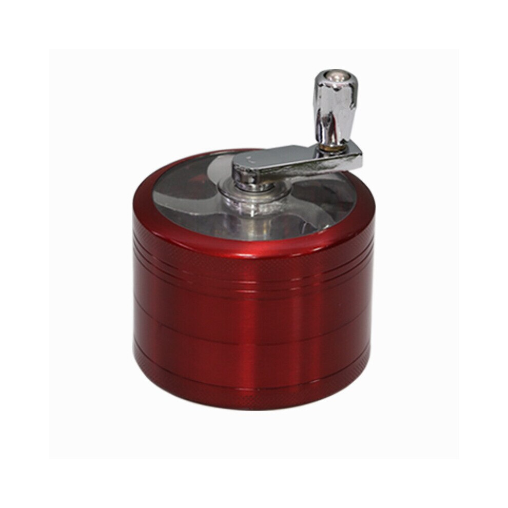 Aihontai Red (40Mm ) 4 Layer Tobacco Grinder Manual Aluminum Herbal Herb Mill Spice Crusher
