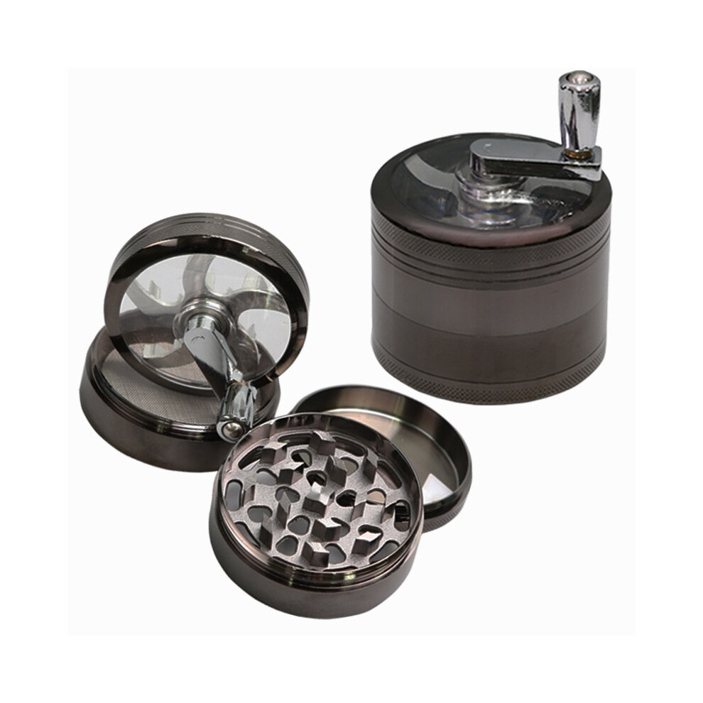 Aihontai (40Mm Qiangse) 4 Layer Tobacco Grinder Manual Aluminum Herbal Herb Mill Spice Crusher