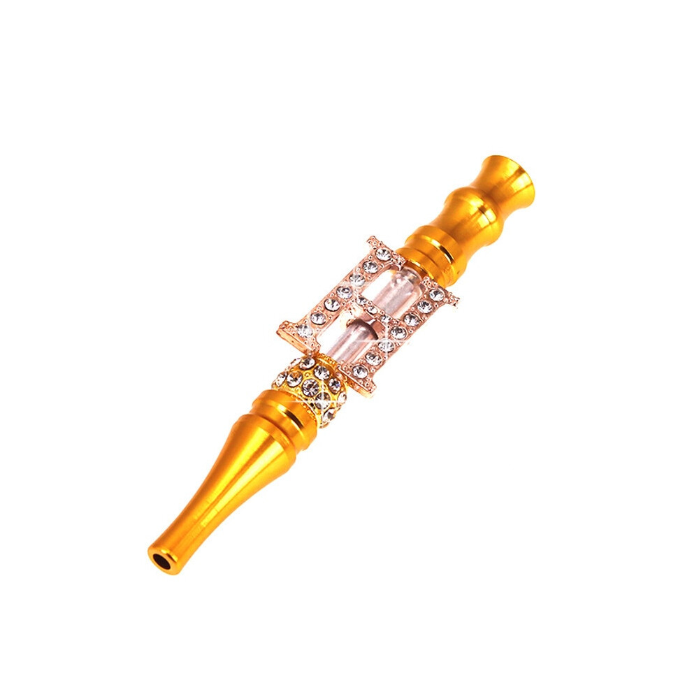 Aihontai (H) Bling Inlaid Artificial Rhinestone English Alphabet Arabic Hookah Mouthpiece