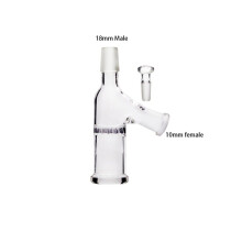 (18mm male glass L) 10mm 14mm 18mm Male Female Elev8R Injector Screen Glass Adapter L XL Smoking