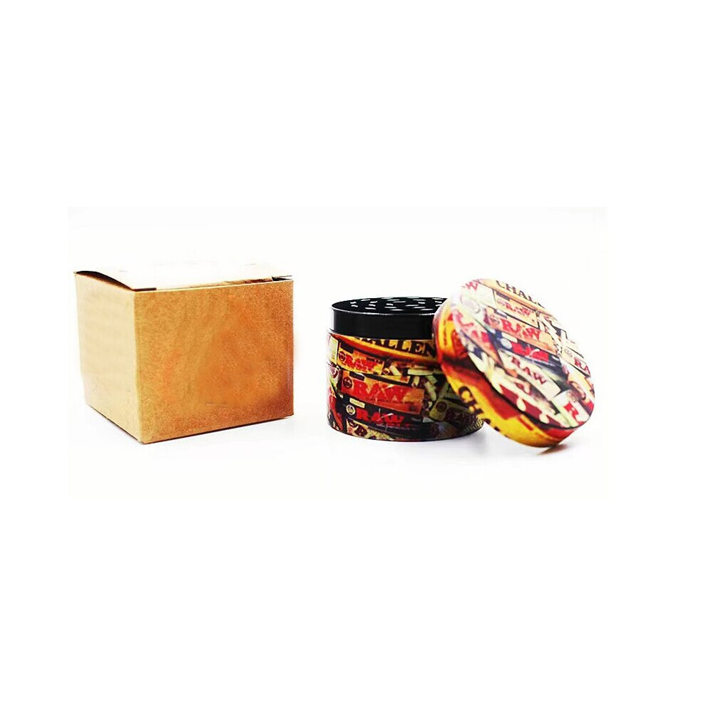 Aihontai (C) 50Mm Tobacco Grinders 4 Layers Raw Shape Flower Herb Hand Manual Muler