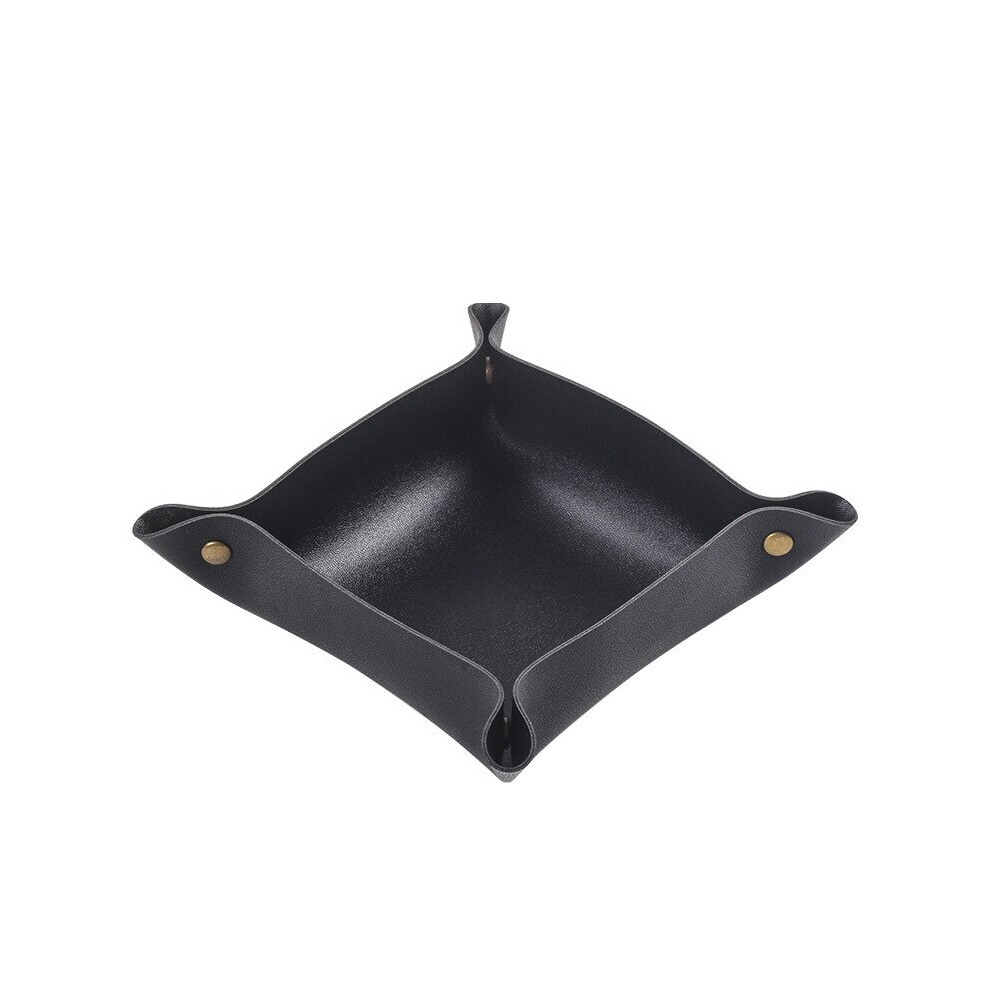 Aihontai Black (Black) Leather Cigarette Tobacco Rolling Tray Foldable Cigarette Rolling Tray