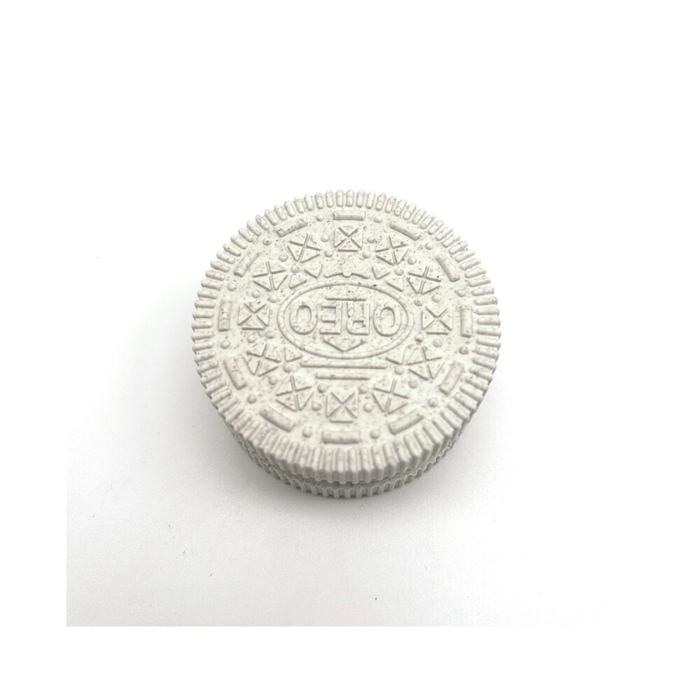 Aihontai White (White) Zinc Plastic 52Mm Toothless Herb Grinder Tobacco Smoke Spice Crusher Mill
