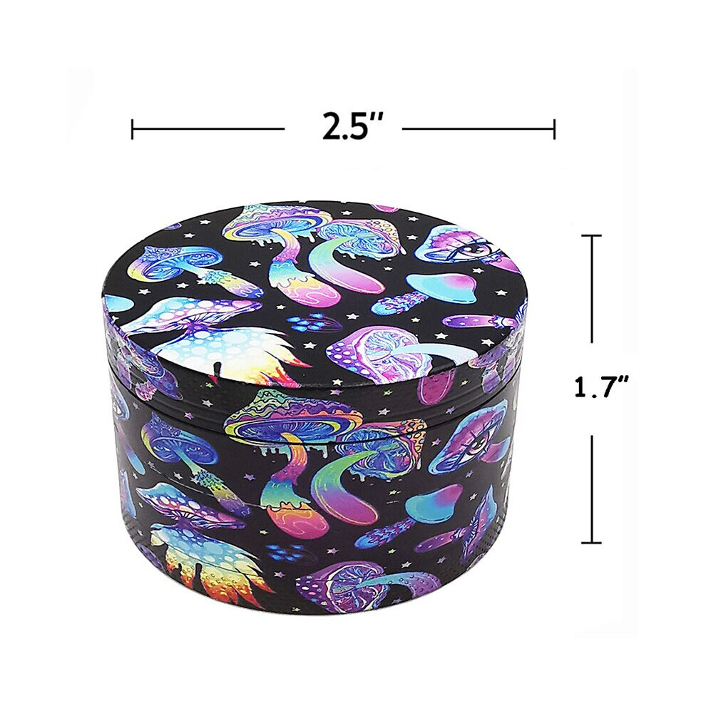 Aihontai (Mushroom 63Mm) 63Mm 2.5 Inch Metal Herbal Herb Grinder For Smoke Tobacco Manual Hand