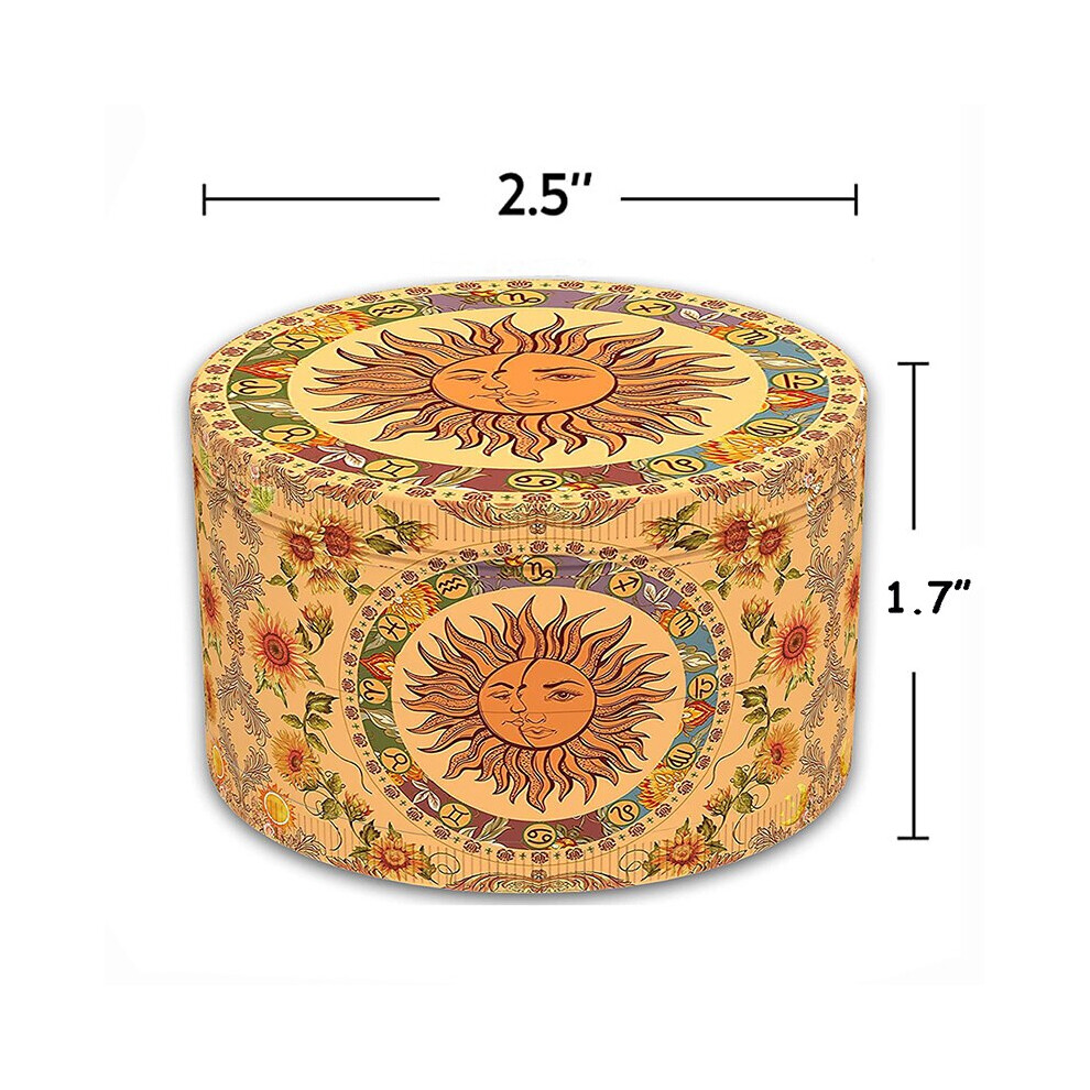 Aihontai (Sun 63Mm) 63Mm 2.5 Inch Metal Herbal Herb Grinder For Smoke Tobacco Manual Hand