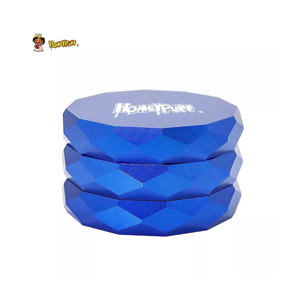 Aihontai Blue (Blue) Crusher Aircraft Aluminum With Cnc Teeth 63Mm 4 Piece Metal Crusher Accessories