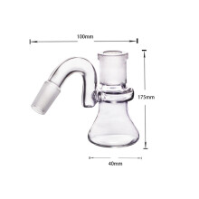 (45degree) 14mm male 45 90 Degree 14mm female glass tool Adapter Catcher Filter Smoking