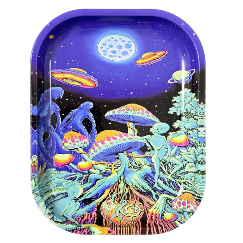 (A2) Space series Rolling Tray Different Pattern Metal tray Cigarette Trays