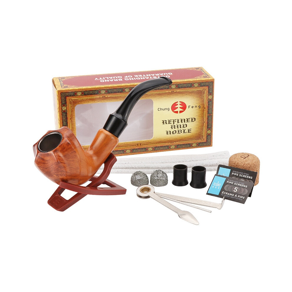 Aihontai (F) Pipe Set 503 Resin Tobacco Pipe Smoking Herb Grinder Filter Cleaning Gift