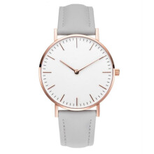 (Leather Gray) 2021 Top Brand Luxury Watches Women Stainless Steel Mesh Belt Watch Quartz