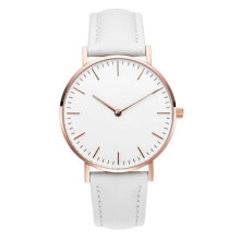 (Leather White) 2021 Top Brand Luxury Watches Women Stainless Steel Mesh Belt Watch Quartz