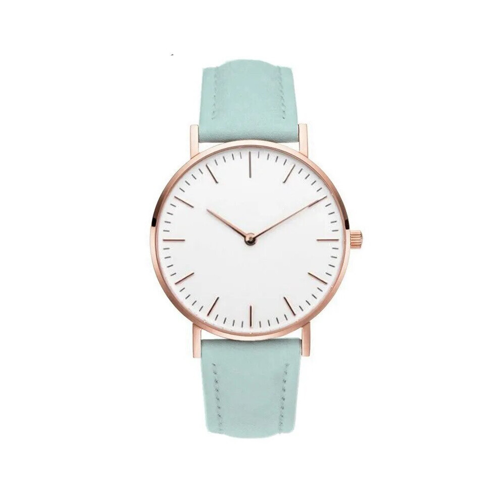 (Leather Green) 2021 Top Brand Luxury Watches Women Stainless Steel Mesh Belt Watch Quartz-image-OPC-PFH5GJ8-NEW