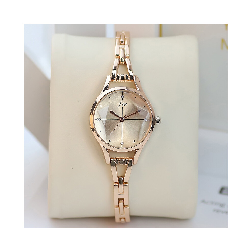 Aihontai (Full ) Luxury Watch For Women Elegant Rose Ladies Wrist Watches Rhinestone Gold