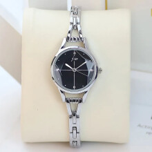 (silver black) Luxury Watch For Women Elegant Rose Gold Ladies Wrist Watches Rhinestone