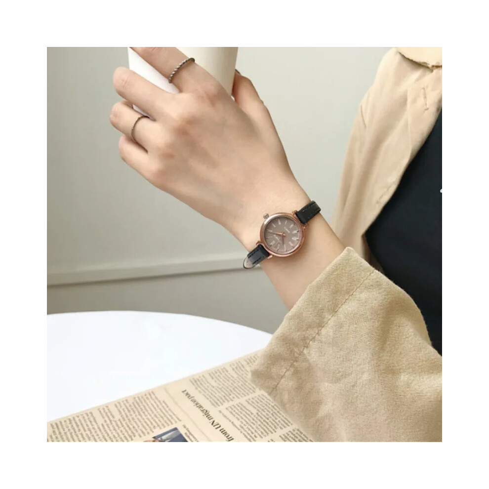 (Black brown) Retro Brown Women Watches Vintage Leather Watch Fashion Brand Small and-image-OPC-PFH5H6N-NEW