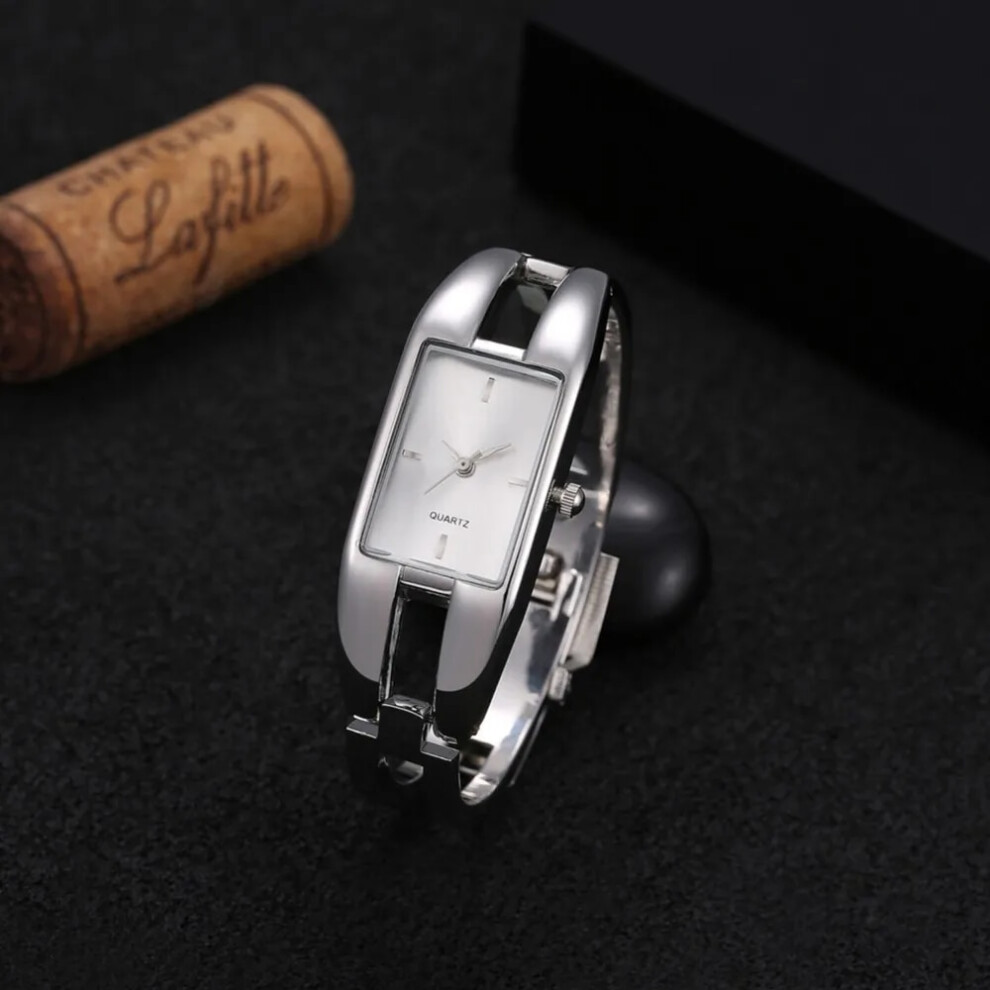 Photos - Wrist Watch   Elegant fashion stainless steel watch women hour Luxury Analog Watches 2015(WHITE)