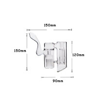 (V2) 14mm Dual Chamber 14mm female Double glass tool Tree Perc Adapter Filter