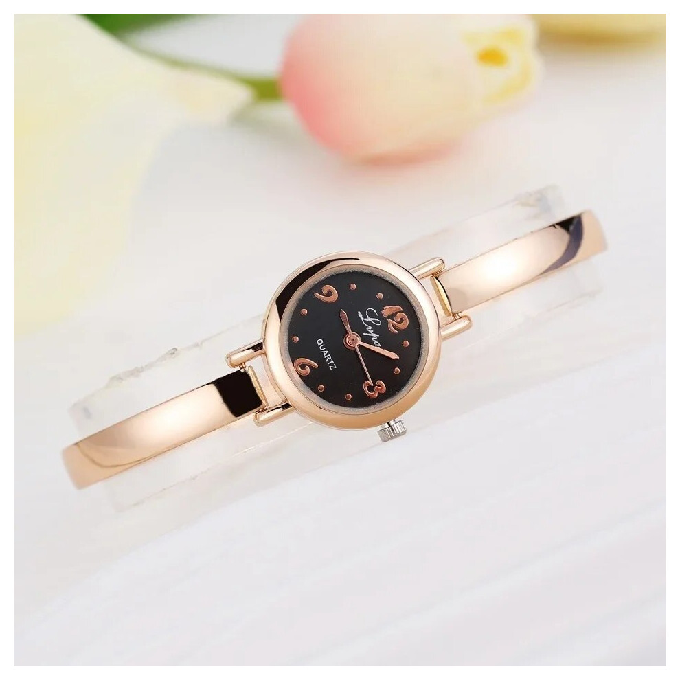 (ROSE GOLD BLACK) Brand Luxury Watch Women Dress Watch Top Fashion Crystal Quartz Wristwatch-image-OPC-PFH5J5X-NEW