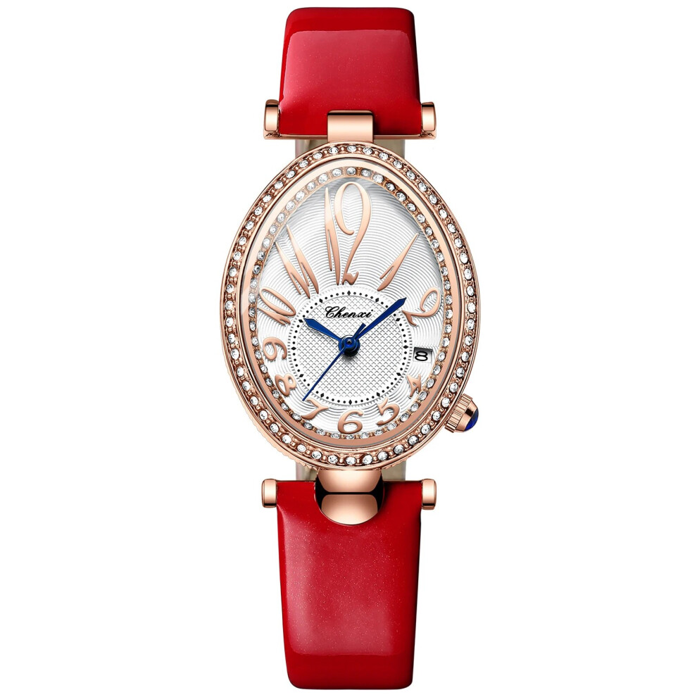 (Red) CHENXI Fashion Women Watches Top Luxury Brand Ladies Quartz Watch Casual-image-OPC-PFH5J97-NEW