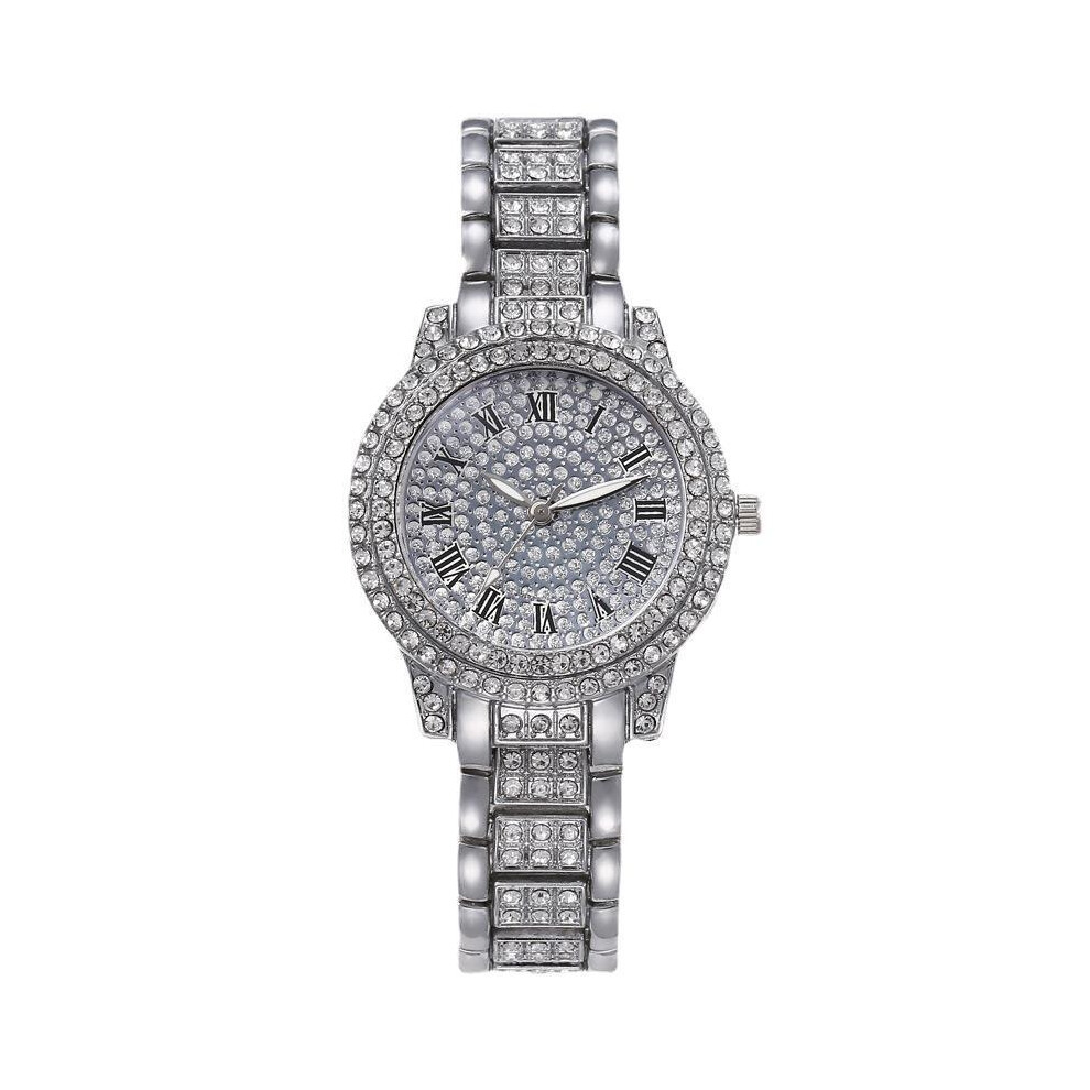 (silver) Top Luxury Diamond Watch For Women Elegant Brand Quartz Steel Watches-image-OPC-PFH5J9D-NEW