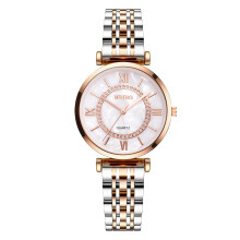 (Rose) Luxury Crystal Women Watches Top Brand Fashion Diamond Ladies Quartz Watch