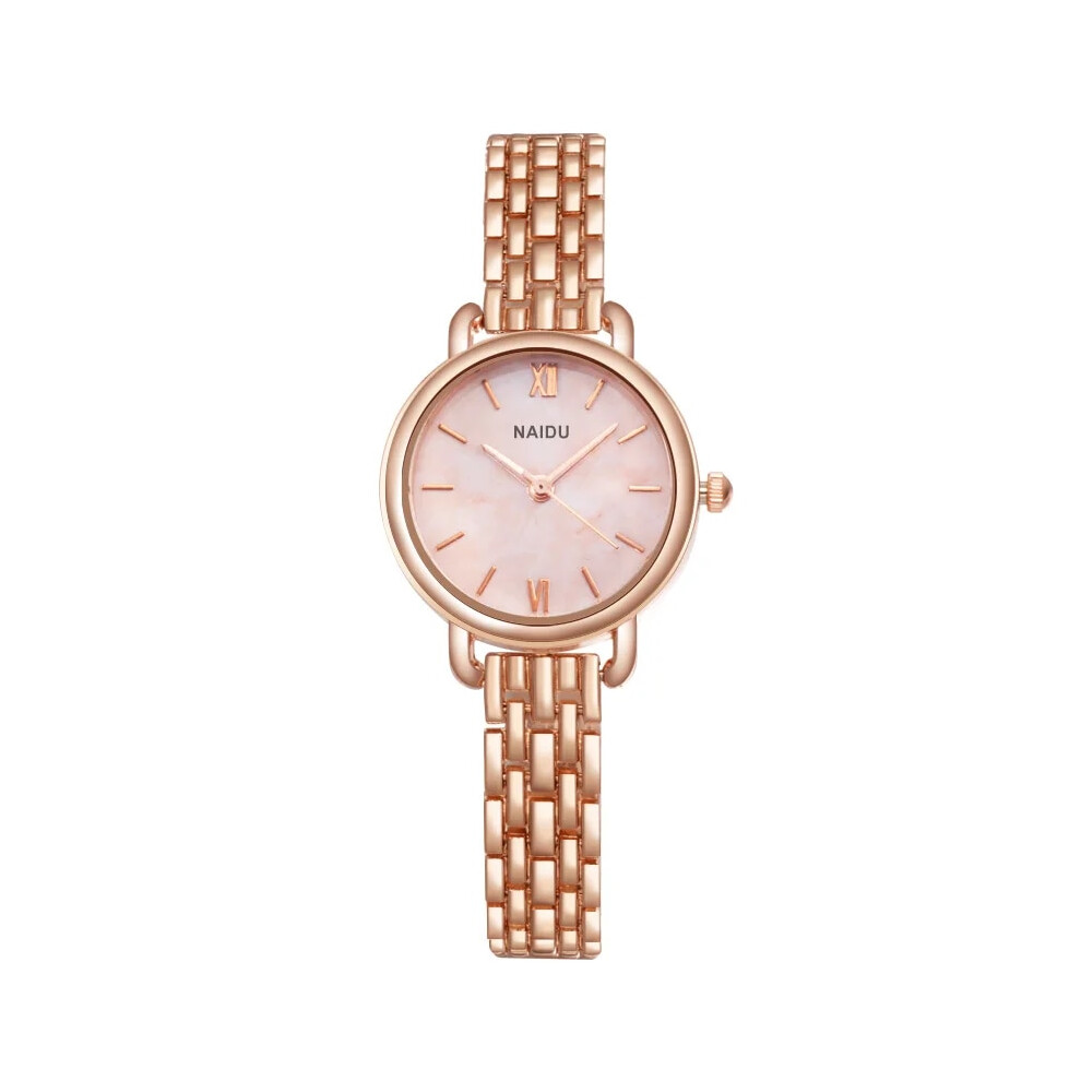 Photos - Wrist Watch Women Watches New NAIDU Rose gold Silver Ladies Watch womens quartz dress(Pink)