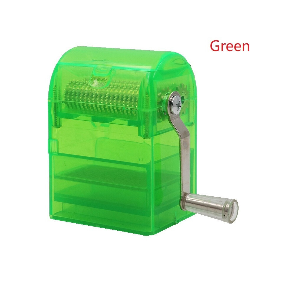 Aihontai (Green) Plastic Grass Grinder With Handle Tobacco Cutting Machine Dry Herb Crusher